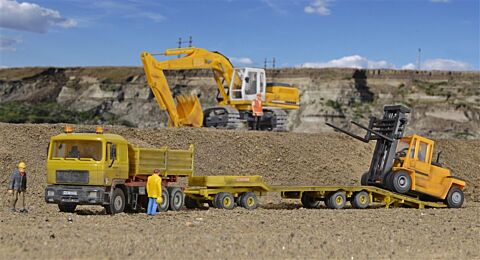 Basculanta MAN cu remorca KIRCHHOFF