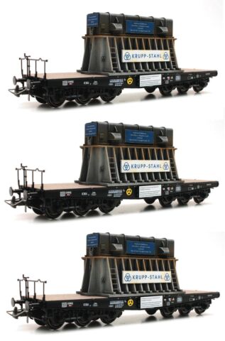 Set 3 vagoane transport greu, cu incarcatura, DB