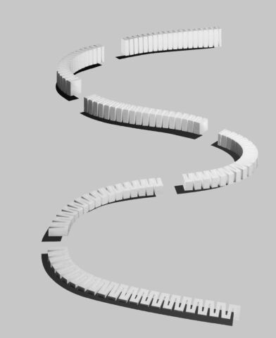 Set rampe inclinare/declivitate traseu 2%