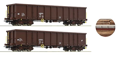 Set 2 vagoane gondola, OBB