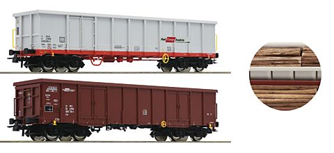 Set 2 vagoane gondola, OBB